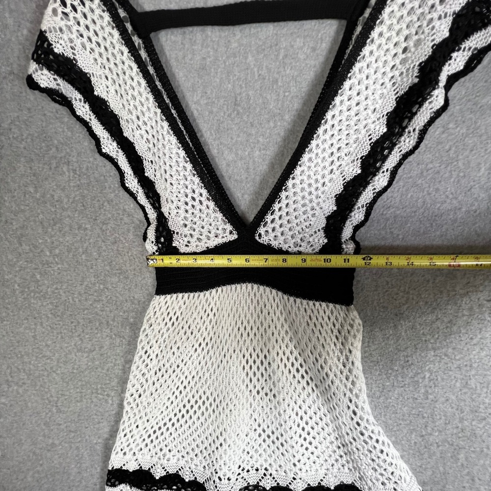 Crochet Mini Dress Swim cover up Small Boho Festival Beach Resortwear Vacation - Picture 4 of 7